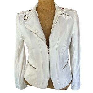 White House Black Market Ponte knit  Motto Jacket size 8
